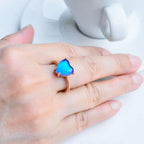 FUN JEWELS Minimalist Rose Gold Heart Color Change Mood Ring for Women
