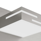 LKHF LED Modern Bathroom Vanity Light Fixtures, Dimmable Brushed Nickel Vanity Lights for Bathroom Lighting Fixtures Over Mirror, with 360° Rotatable Acrylic Heads 7-Light 48-inch (Cool White 6000K)