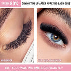 Lash Bonder for Eyelash Extensions Super Bonder Glue Accelerator with 10Pcs cotton swab Lash Extension Sealant Longer Retention Waterproof Oil-proof Special Dropper design for Dose Control(Aloe,15ml)