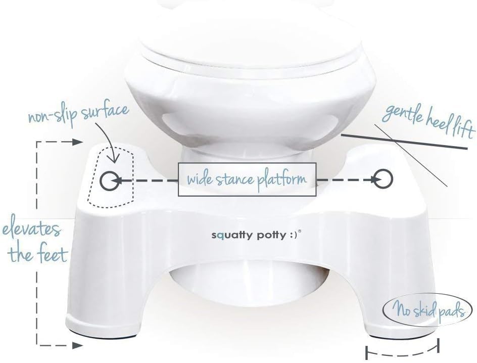 Squatty Potty The Original Bathroom Toilet Stool, 7 Inch height, White