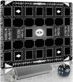 for Yugioh Playmat, 2-Player, Limited Edition Rare Dice and Free Storage Bag Master Rule Duel Field Zones, Large Card Game Mat (Thousand-Eyes)