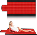 New Double Pulses Red Light Therapy Mat for Full Body Pain Relief, Equipped with 1370 Dual-Wavelength Red Light Therapy and Infrared LED Beads 71.4 * 33.0 Inch, 5 Level Regulation (Black)