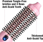 Thermal Brush for Blowout Look, Zavarea CarePro 1.5 Inch Negative Ion Thermal Brush, Heated Styling Tool with Cool-Air Tech for 0 Hair Damage, Easy to Quick Styling and Dual Voltage for Travel, Pink