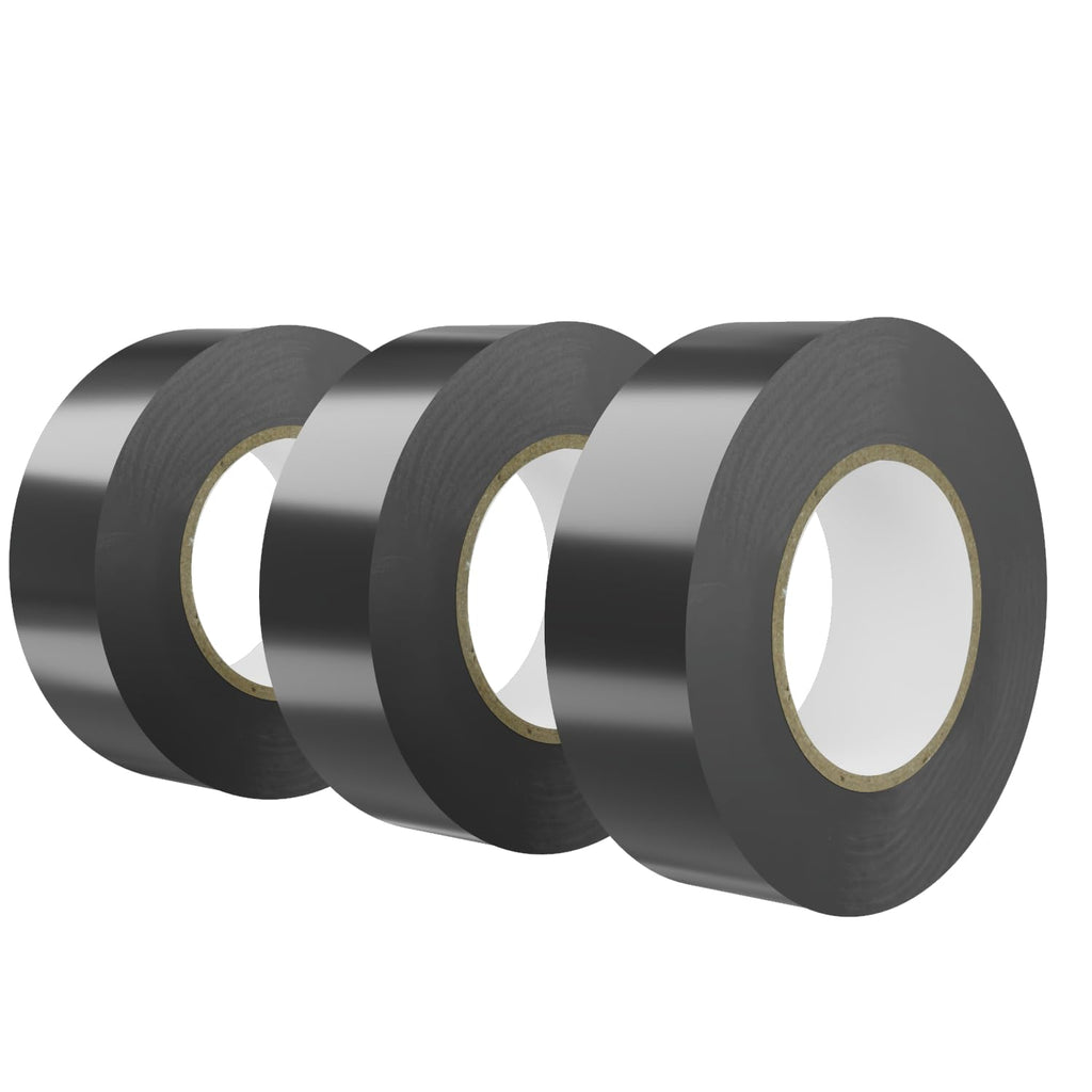 SWRT 0.75" x66ft 3 Pk Electrical Tape, Waterproof Flame Retardant.