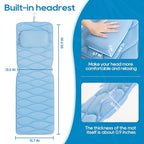 OMYSTYLE Full Body Bath Pillow, Bath Pillows for tub with Mesh Washing Bag & 21 Non-Slip Suction Cups, Spa Bathtub for Head Neck Shoulder and Back Support - 5D Air Mesh & Quick Drying | Blue