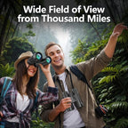 Binoculars 12x42 for Adults and Kids Night Vision Binoculars Compact Binocular Large Eyepiece Waterproof Binocular Wide Field of View for Bird Watching,Hiking,Hunting,Concert with Carrying Bag