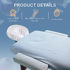 Tatuo 12 Pcs Face Cradle Covers for Massage Head Rest Microfiber Reusable Soft Thicker Massage Table Face Covers Oil Proof Headrest Cradle Sheets for Spa Beauty(White)