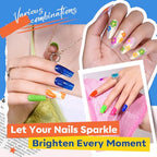 modelones Nail Polish Set, 12 Colors Summer Pink Red Blue Orange Quick Dry Mini Starter Kit, Long Lasting Art DIY Manicure Set at Home for Women Girls