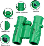 Binoculars for Kids 8x21, Gift for 3-12 Years Boys & Girls, Compact Kids Binoculars High-Resolution Shockproof Mini Binoculars for Bird Watching, Hiking, Camping, Travel Green 301