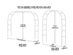 Adorox Metal Garden Arch Trellis for Climbing Plants 7.8ft Outdoor Arch Wedding Halloween Christmas Vine Trellis Pumpkin Archway Assemble Freely 2 Sizes White