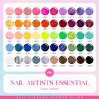 beetles Gel Polish Liner Nail Art Set, 50 Colors Spring Summer Reflective Glitter Pink Red Blue Green Silver Gel Polish Soak Off UV Built Thin Brush in Bottle Nail Design Polish Rainbow Nails