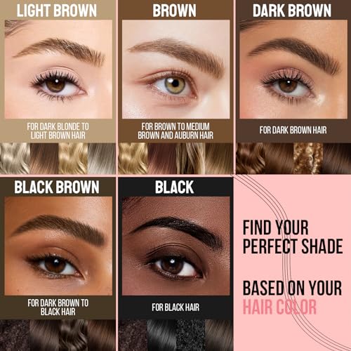 iMethod Eyebrow Pen - Eyebrow Pencil Magical Upgraded Eye Brow Pencils for Women with 4 Fork Tip & Spoolie Brush for Hair-Like Defined Natural Brows, Last All-Day, Microblading Eyebrow Pen, Black