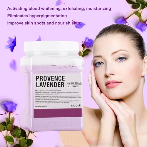 Jelly Mask Powder for Facial Professional Natural Gel Powder hydrojelly Mask Peel Off Face Masks SkinCare, Moisturizing & Hydrating 23 Fl Oz (Hyaluronic Acid) (Lavender)