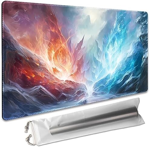 Board Game 14x24in MTG Playmat Compatible for OCG CCG RPG TCG Playmats (Frost Flame)