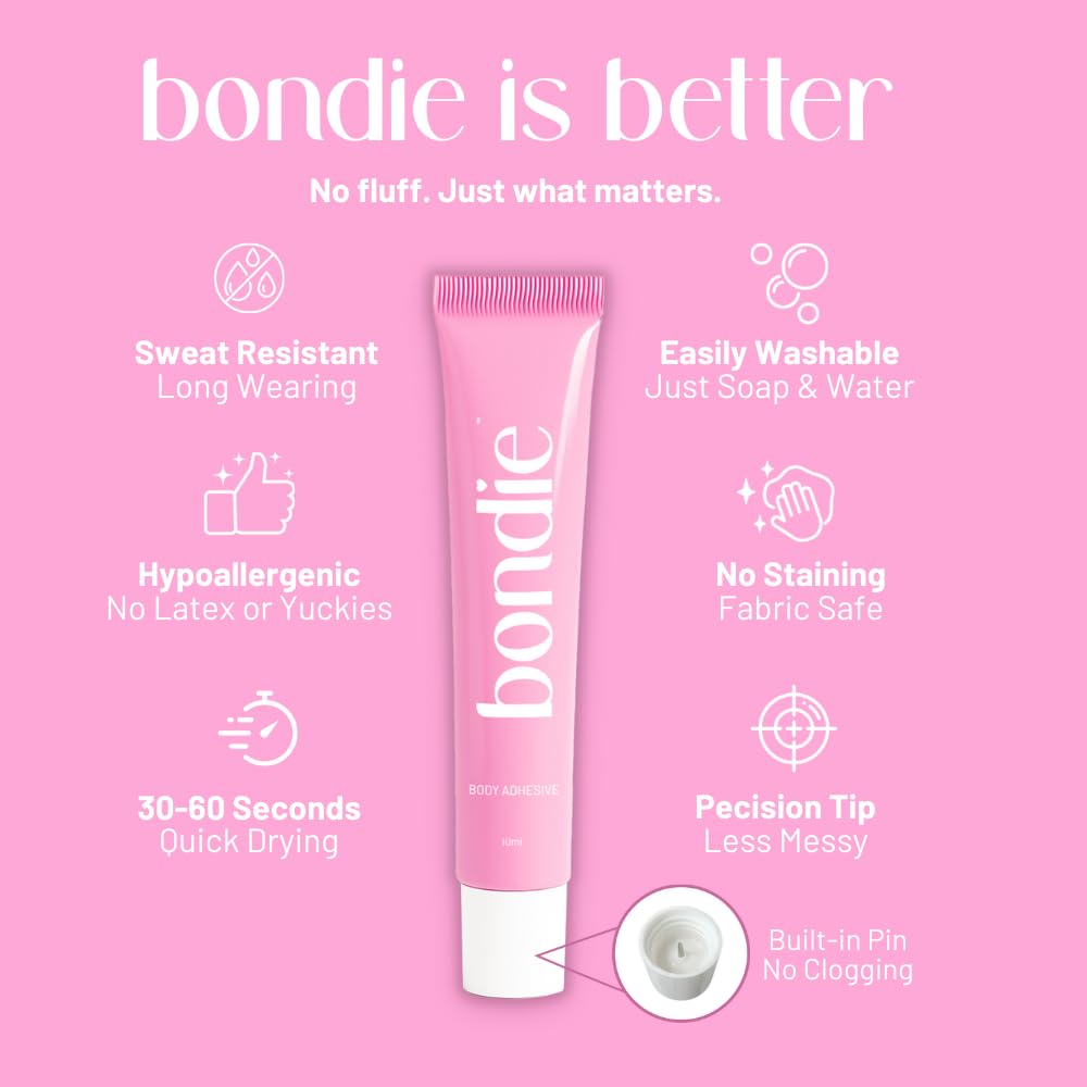 BONDIE Liquid Body Adhesive, Body Glue, Fashion Tape & Boob Tape Substitute