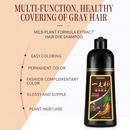 Red Hair Dye Shampoo 3 in 1 - Instant Hair Color Shampoo, Red Hair Shampoo & Red Hair Dye, Long Lasting Red Shampoo, Color Shampoo Hair Dye, Champu con tinte para canas