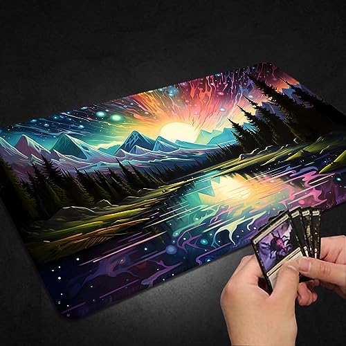Playmat for MTG, with Free Storage Bags,Game Mat 24 x 14 inches, TCG and Board Game Mat for Cards,Mousepad Desk Mats (Regular,Magic Mat 10)