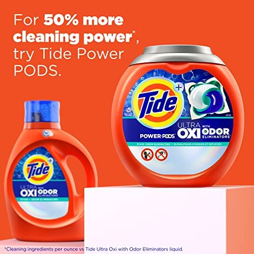 Tide Ultra OXI with Odor Eliminators Liquid Laundry Detergent, For Visible and Invisible Dirt, 84 fl oz, 59 Loads