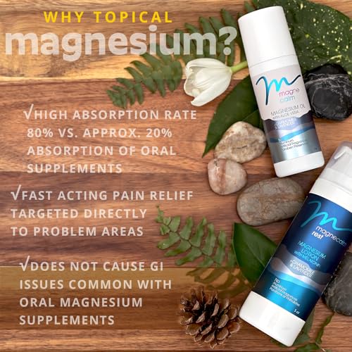 MagneCalm Rest Lotion with Melatonin, Lavender & Chamomile - Mangesium Lotion for Peaceful Rest, 5 Ounce