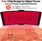 Red Light Therapy,Upgraded 2-in-1 Chips Red Light Therapy Lamp,660nm Red Light & 850nm Near Infrared Light Therapy Device with Red Light Therapy Belt and Stand Relieves Pain in All Parts of The Body