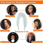 3 Packs Grey Afro Twist Hair 24 Inch Springy Afro Twist Hair Gray Pre-Separated Afro Twist Braiding Hair for Distressed Faux Soft Locs (24 Inch, 3Packs, Gray#)