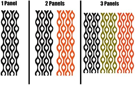 Mainstays Thermal Wave Abstract Wall Decal - Mid Century Modern Retro 70s Decor