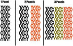 Mainstays Thermal Wave Abstract Wall Decal - Mid Century Modern Retro 70s Decor