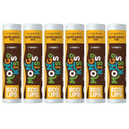 LIP BALM Mongo Kiss 6-Pack (6 tubes) Vanilla Honey by Eco Lips 100% Organic Beeswax & Cocoa Butter Lip Care with Organic Mongongo Oil - Soothe & Moisturize Dry and Cracked Lips - Made in USA