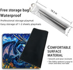 MTG Playmat Magic Card Playmat Game Mat,TCG & CCG Card Games Mat with Free Storage Bags Size 24 x 14 Inches (No with Zones,Dragon1)