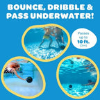 Watermelon Ball – The Ultimate Swimming Pool Game | Pool Ball for Under Water Passing, Dribbling, Diving and Pool Games for Teens, Kids, or Adults | Balls Fills with Water (9 inch Ball (Blue))