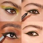 Wonderskin 1440 Longwear Green Waterproof Eyeliner Pencil - Sharpenable Eyeliner Pencil and Smudge Proof Green Eye Liner Pencils (Olive)