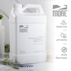 MORE Stone & Quartz Cleaner + Protector - Granite, Quartz & Marble Cleaner - For Kitchen & Bathroom Countertops - Water-Based Surface Spray Refill - Lavender-Verbena Essential Oil - Gallon (128oz)
