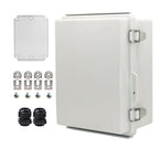 YETLEBOX Outdoor Waterproof Electrical Box Junction Box Weatherproof IP67 ABS Plastic Enclosure Switch Router Project Box Electronics DIY Enclosure With Mounting Plate Wall Bracket Grey 8.6"x6.6"x4.3"