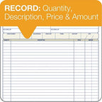 Adams Order Book, 2-Part, Carbonless, White/Canary, 8-3/8 x 10-11/16 Inches, 50 Sets per Book (DC8100) , 1 pack