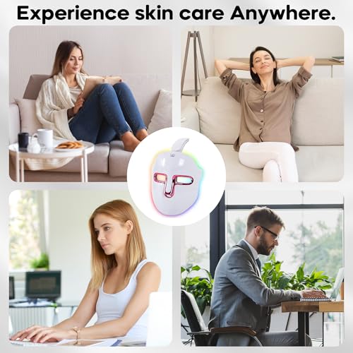 LED Light Therapy Mask Red Blue Light Therapy for Face, Led Face Mask At Home
