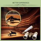 BLACKICE Opera Glasses, Opera Binoculars, 3X25 Theater Binoculars Compact with Adjustable Handle for Adults Kids Women in Concert Theater Opera (White with Handle)