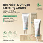 AXIS-Y Heartleaf My Type Calming Cream - Soothing, Redness Relief & Long Lasting Moisture Dewy Skin Daily Face Lotion - Vegan Korean Skin Care Moisturizer Face Cream for All Skin Types - 2.02 fl. oz.