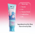 NOBS Jr. Kids Nano Hydroxyapatite Toothpaste – Fluoride Free, SLS-Free, Remineralizing - Dentist Formulated - Bubblegum Berry