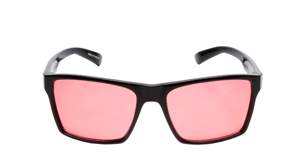 Medspex R787M FL-41 Tinted Glasses Black/Pink Migraine FL41 Fluorescent Light Sensitivity Indoor Outdoor Photophobia Readers