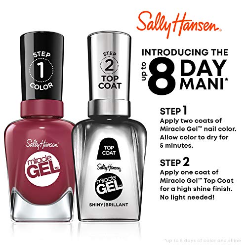 Sally Hansen Miracle Gel Nail Polish, Shade Purplexed #579 (Pack of 2)