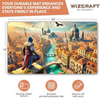 Assassin Overlooking (Stitched) - MTG Playmat - Compatible with Magic The Gathering Playmat - Play MTG, YuGiOh, TCG - Original Play Mat Art Designs & Accessories