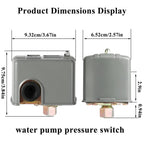 YSD Pressure Switch for Well Pump, 40-60PSI, Adjustable Differential, 1/4" NPT, Automatic, Grey