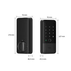 Aqara UWB Smart Lock U400, Matter Over Thread, Apple Home Key, Fingerprint Keyless Entry Deadbolt,Touchscreen Keypad, Rechargeable Battery, Supports HomeKit, Alexa, Google, Home Assistant, Black