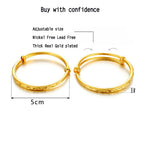 Ethlyn 2pcs/lot 18K Gold Plated Stars Kids Lucky Bangles &bracelets Birthday Christmas Gifts for baby boys and girls (B151)