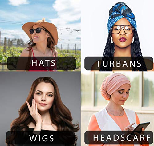 Madison Headwear Wig Grip Headbands For Women- Adjustable To Custom Fit Your Head - Velvet Comfort - Wig Bands No Slip Breathable Lightweight Material For All Day Wear! Keep Wig Comfortably Secured