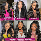 Body Wave Lace Front Wigs Human Hair Pre Plucked 13x6 HD Transparent Lace Frontal Wigs Human Hair 200% Density Glueless Brazilian Virgin Human Hair Wigs for Black Women With Baby Hair 20 Inch