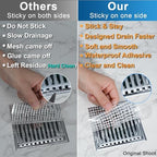 INVIHUG,25 Pack,Disposable Shower Drain Hair Catcher Mesh Stickers,Disposable Hair Drain Catcher（6.1inch Square）