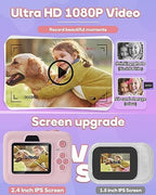 Kids Camera Instant Print,1080P Kids Instant Cameras That Print Photos,Christmas Birthday Gifts for Girls Age 3-12,Portable Toy for 3 4 5 6 7 8 9 10 Year Old Girls Boys Pink