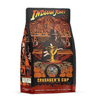 Bones Coffee Company Indiana Jones Crusader's Cup Flavored Coffee Beans, Whole Bean Coffee Medium Roast Low Acid, Scotcheroo Flavor (12 oz)
