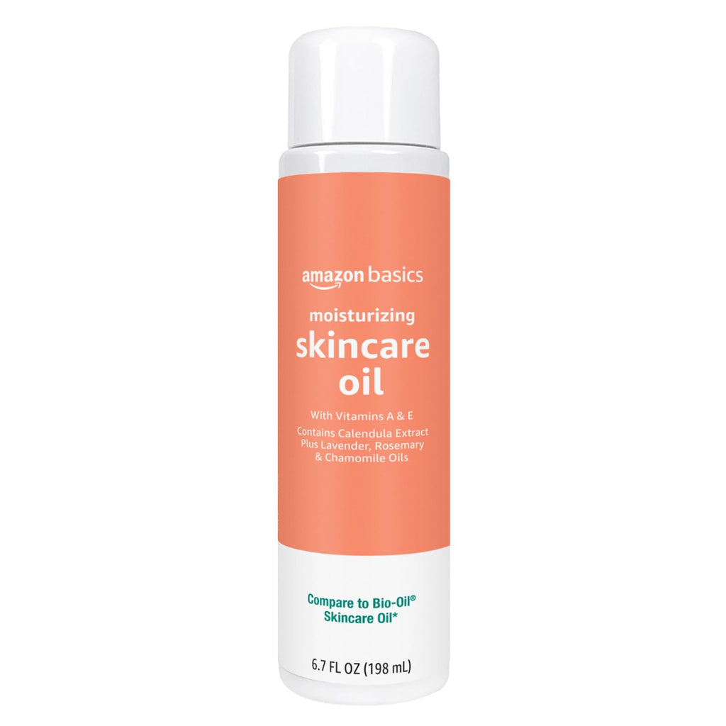 Amazon Basics Moisturizing Body Oil for Skin with Vitamins A & E, Antioxidant Skincare Oil, 6.7 fl oz